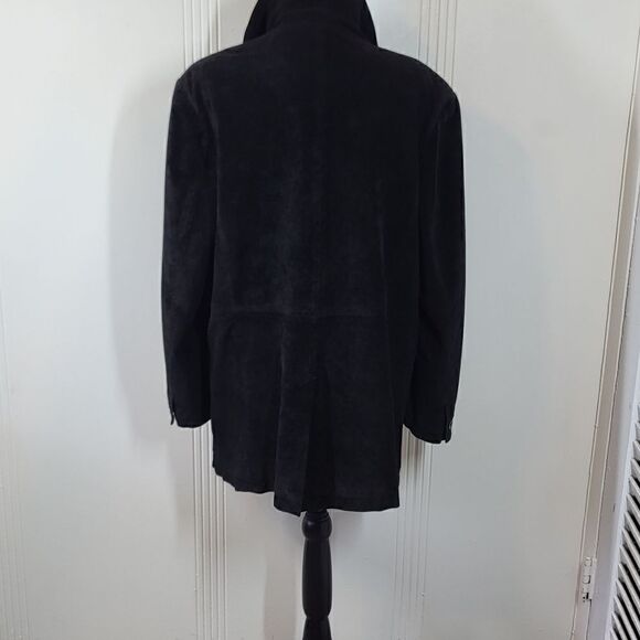 Pamela McCoy Black Sueded Leather Jacket - Picture 2 of 12